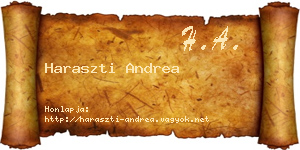 Haraszti Andrea névjegykártya
