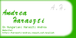 andrea haraszti business card